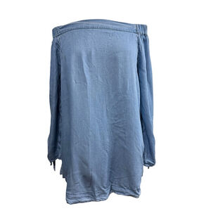 Women's Wishlist Denim Off Shoulder Top - Size M - Blue
